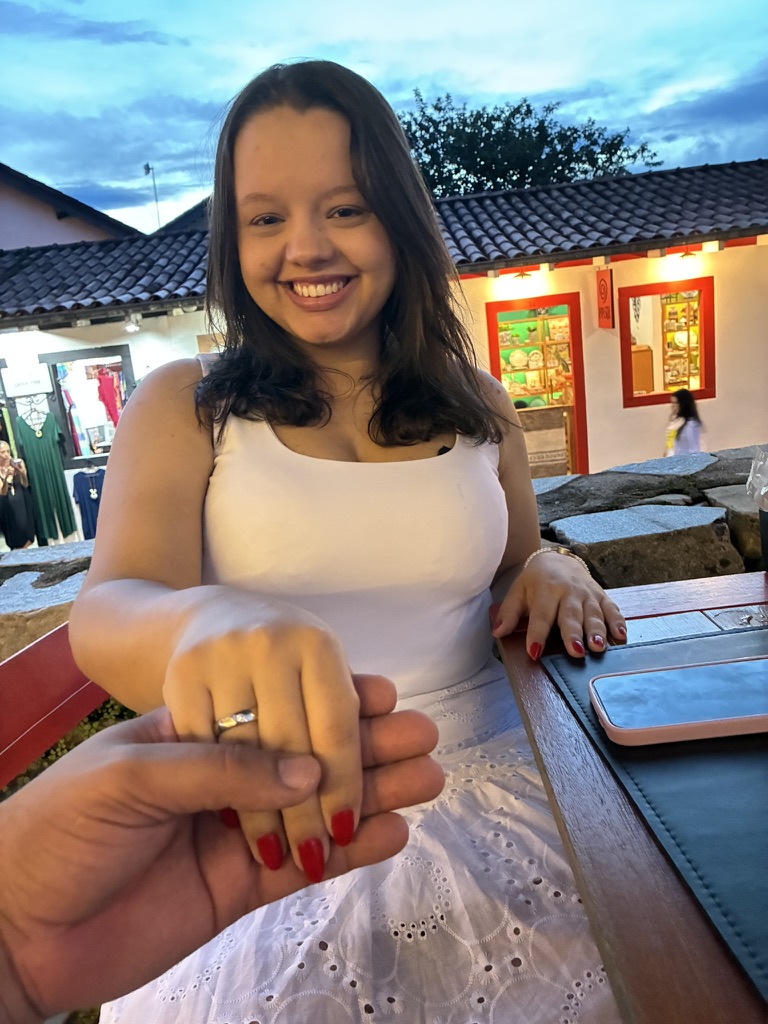 Michelly em um momento romântico especial